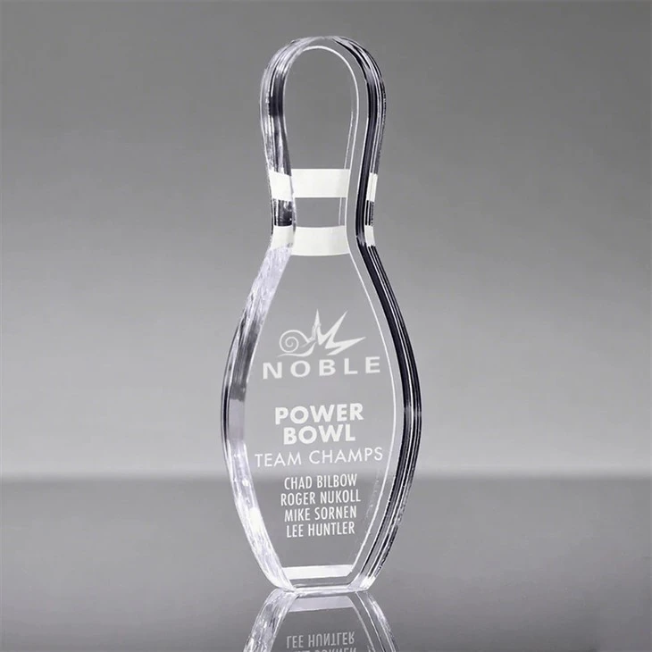 Crystal Bowling Trophy high quality