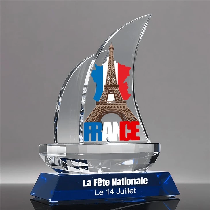 Custom Crystal Sailboat Trophy Award best