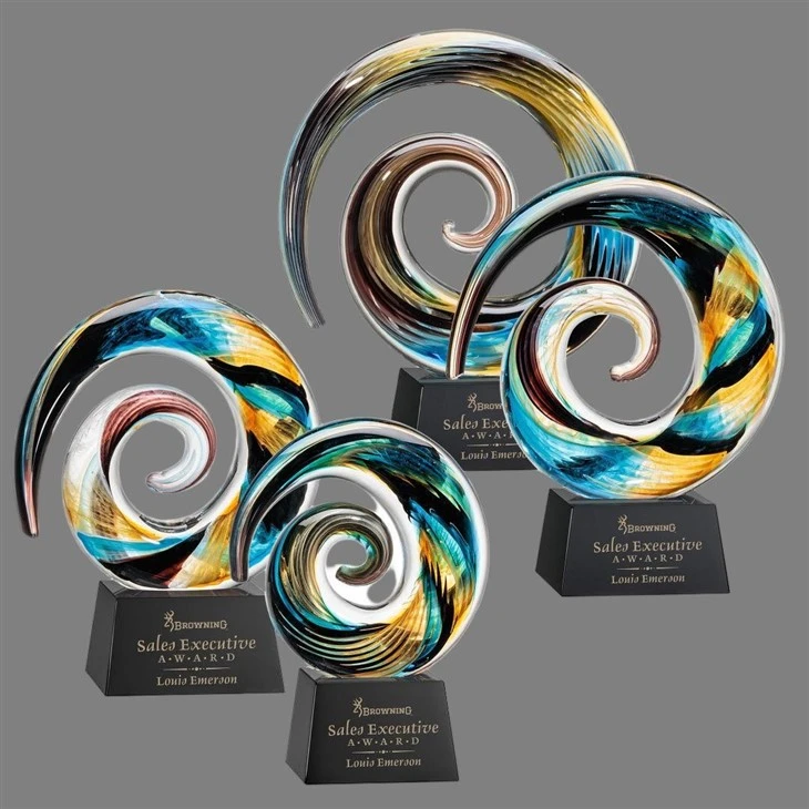 Swirling Chromatic Vortex Artglass factory